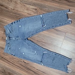 Light Wash, Straight leg, Mom Boyfriend Dad, Cropped jeans